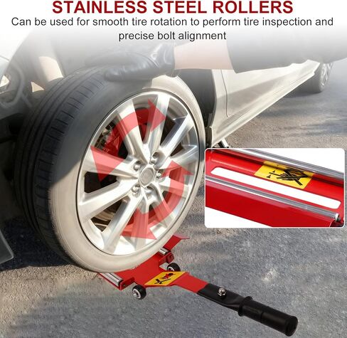 أداة رافعة الإطارات المحمولة من وايونا مع لوحة دوارة، أداة رفع الإطارات مع مقبض قابل للإزالة للسيارات وسيارات الدفع الرباعي والشاحنات على الطرق الوعرة، أداة رافعة رفع الإطارات بدون جهد لإزالة الإطارات وتحديد موضعها in Kuwait