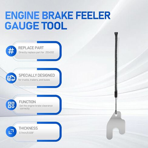 Replace Part for 2124332 Engine Brake Feeler Gauge Tool Compatible with PACCAR 0.7mm/0.028 Inch Engine Brake Adjustment Tool in Saudi Arabia