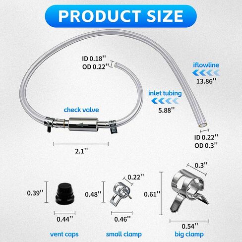 2 Sets Brake Bleeder Hose Kit with One-Way Valve&Metal Clamp | Air-Free Hydraulic Bleeding Tool for Car, Motorcycle&Clutch in Saudi Arabia