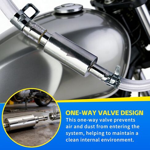 2 Sets Brake Bleeder Hose Kit with One-Way Valve&Metal Clamp | Air-Free Hydraulic Bleeding Tool for Car, Motorcycle&Clutch in Saudi Arabia