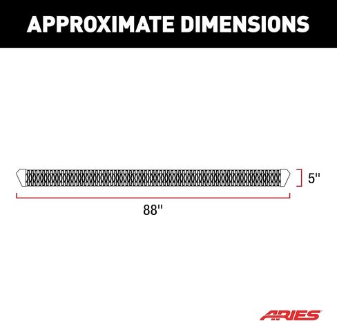 ARIES 2559046 SlimGrip 5" x 88" Black Aluminum Running Boards, Fits Select Chevrolet Silverado, GMC Sierra in Saudi Arabia