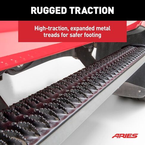 ARIES 2559046 SlimGrip 5" x 88" Black Aluminum Running Boards, Fits Select Chevrolet Silverado, GMC Sierra in Saudi Arabia