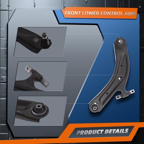 KEYOOG 10Pc Front Lower Control Arm Kit w/Ball Joint Fit For 2014-2020 Ni-ssan Rogue, 17-22 Rogue Sport (Qashqai), Outer Inner Tie Rod End, Sway Bar Link, Boots (OE# K623110 K750783 EV801396 ES801220) in Saudi Arabia
