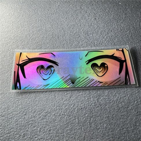 Horayten Japanese Anime Girl Peeker Car Stickers Peeping Love Eyes Motor Racing Auto Truck Body Window Decals Waterproof Laser 2PCS in Kuwait