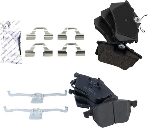 Front and Rear Ceramic Brake Pad Set Compatible with 2005-06 Audi TT Quattro L4 1.8L 2000-04 Audi TT with Electronic Wear Sensor 2000-05 Volkswagen Beetle L4 1.8L in Saudi Arabia