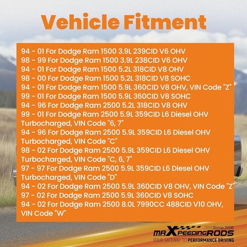 طقم مثبت صندوق تروس التوجيه من maxpeedingrods لسيارة دودج رام 1500 2500 1994-2002، قضيب دعامة التوجيه، مثبت تمايل الموت in Saudi Arabia