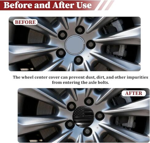 4PCS American Flag Car Wheel Hub Center Cap Sticker, 56mm 2.2" USA Flag Rustproof Vehicle Rim Hub Center Cover, Auto Exterior Decal, Universal for Most Vehicles (Style2 in Saudi Arabia