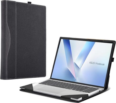 حقيبة كمبيوتر محمول ASUS Vivobook 16 (M1607 / M1607 KA / X1607 / X1607CA/ X1607QA) [ملاحظة نماذج أخرى] حقيبة كمبيوتر محمول شاملة مقاس 16 بوصة من جلد البولي يوريثان قابلة للفصل (أزرق) in Saudi Arabia