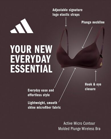 adidas Women's Active Micro Contour Wireless Plunge Bra in Saudi Arabia