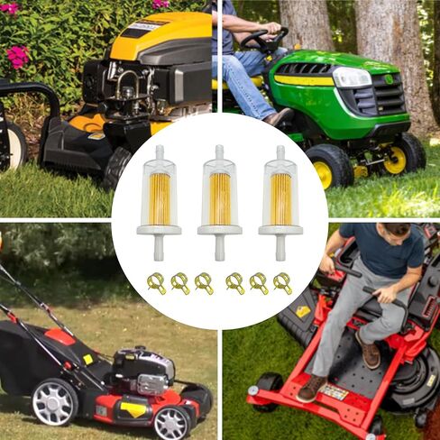 فلتر الوقود القوي 845125 المضمن متوافق مع بريجز وستراتون 695666 MTD Cub Cadet Troy-Bilt Snapper Murray Toro John Deere جزازة العشب in Saudi Arabia