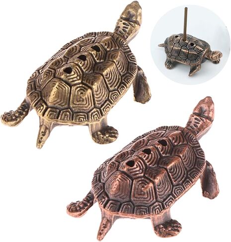 1 PSC Golden Coin Turtle Incense Holder for Cones & Sticks, Incense Burner Holder Decor for Home, Office, Yoga, Meditation, Spa Incense Holder Cone in Kuwait