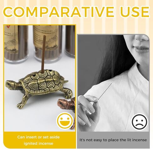 1 PSC Golden Coin Turtle Incense Holder for Cones & Sticks, Incense Burner Holder Decor for Home, Office, Yoga, Meditation, Spa Incense Holder Cone in Kuwait