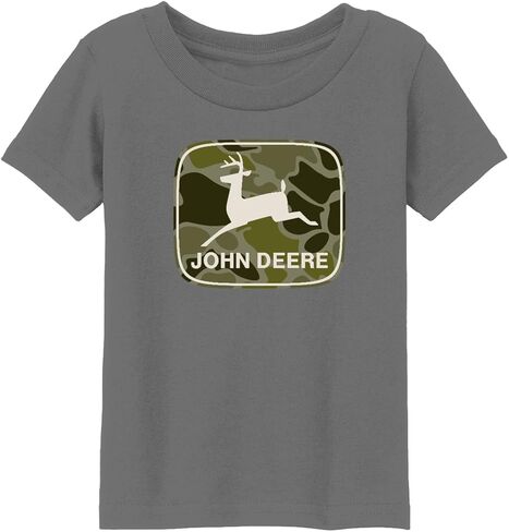 تي شيرت John Deere Kids Boys Camo Logo بأكمام قصيرة - رمادي فحمي in Saudi Arabia