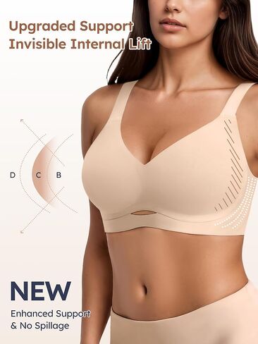 حمالات صدر جيلي غير مبطنة للنساء - M-3XL - حمالة صدر مريحة بدون خياطة وغير مبطنة ولا تحتوي على أسلاك داخلية داعمة in Kuwait