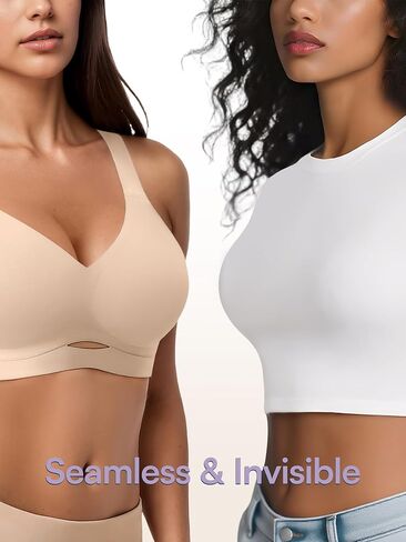 حمالات صدر جيلي غير مبطنة للنساء - M-3XL - حمالة صدر مريحة بدون خياطة وغير مبطنة ولا تحتوي على أسلاك داخلية داعمة in Kuwait