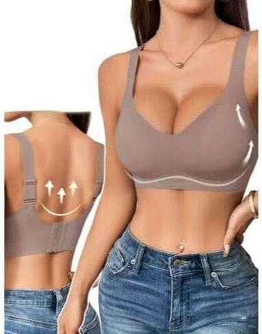 Womens Wireless Push Up Bras, High Support Sports Push Up No Underwire Seamless Full Coverage Supportivefor Everyday Bras in Saudi Arabia