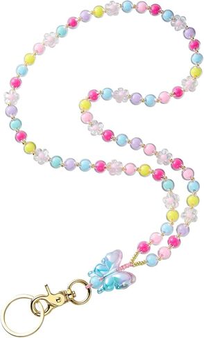 Ornaland Teacher Lanyard With id Holder Beaded Lanyards for id Badges for Women Nurse Student Office Keys Leisure Gift in Saudi Arabia