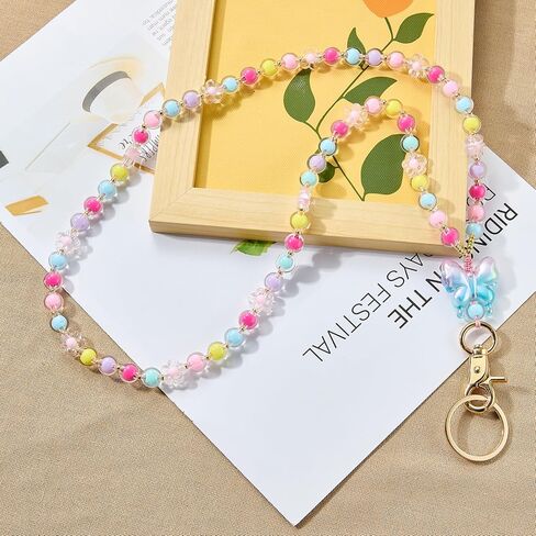 Ornaland Teacher Lanyard With id Holder Beaded Lanyards for id Badges for Women Nurse Student Office Keys Leisure Gift in Saudi Arabia