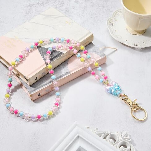 Ornaland Teacher Lanyard With id Holder Beaded Lanyards for id Badges for Women Nurse Student Office Keys Leisure Gift in Saudi Arabia