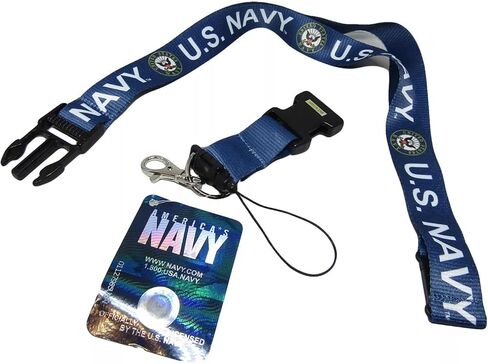 Trade Winds 32" U.S. USN Navy Emblem Logo Blue Lanyard With Detachable Key Ring (Officially Licensed by The US Navy) in Saudi Arabia
