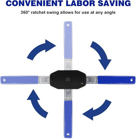 أداة ضغط فرجار الفرامل، أداة وسادة فرامل بسقاطة متأرجحة 360 درجة مع شماعات فرجار، موزع مكبس عالمي لمجموعة إصلاح السيارة ذات المكبس المزدوج المزدوج (أزرق) in Kuwait