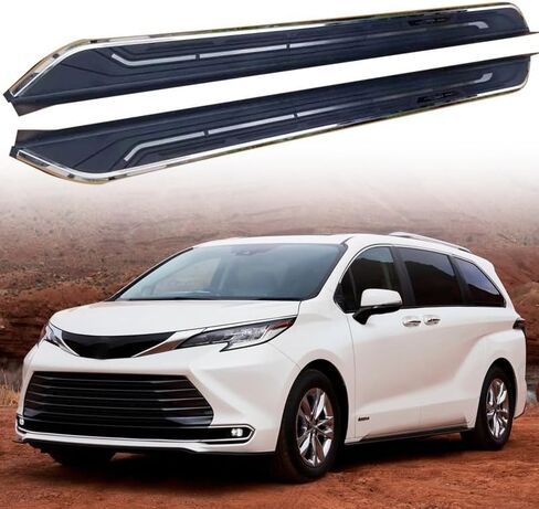 Running Board Fits for Toyota Sienna 2021-2025 Aluminum Side Step Side Step Running Boards Nerf Bars in Kuwait