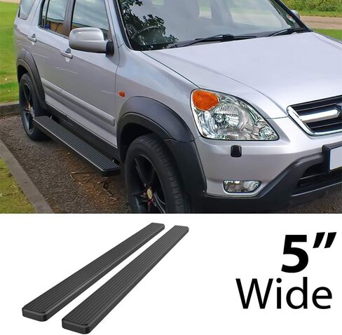 HD Ridez Stainless Steel Running Board 5in Black Compatible with Honda CRV 2002-2006 (Nerf Bar Side Steps Side Bars) in Saudi Arabia