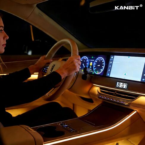 Small Digital Car Dashboard Clock Battery Operated Big Clear LCD Time Display with Strong Adhesive Mini Stick On Car Watch for Automotive, Motorcycle &Truck (Light Black, Pack of 2) in Kuwait