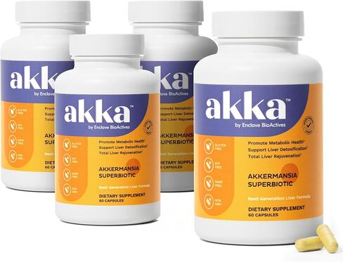 AKKA Premium Liver Cleanse Detox & Repair Superbiotic: Liver Detox, Regeneration, & Restoration Liver Support Supplement with Bioavailable Pasteurized Akkermansia | Vitality | Metabolism | Immunity in Saudi Arabia