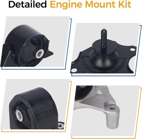 PAROD 4PCS Engine Mount Fit for Honda Civic 2001-2005,Replace#A6589 A4539 A6588 A4511 in Saudi Arabia