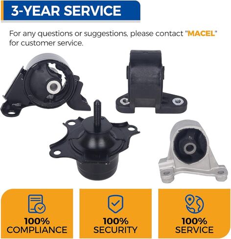 PAROD 4PCS Engine Mount Fit for Honda Civic 2001-2005,Replace#A6589 A4539 A6588 A4511 in Saudi Arabia