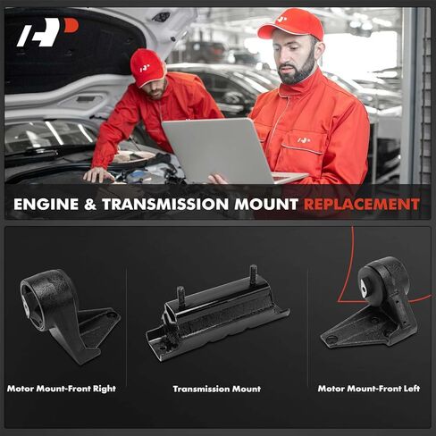 A-Premium 3PCS Engine Motor Mount and Transmission Mount Kit Compatible with Dodge Ram 2500 1994-1998, Ram 3500 1994-1998, 5.9L, Replace# 52018237, 52018236 in Saudi Arabia