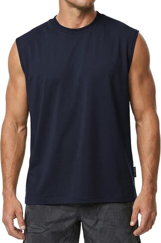 Men's Sleeveless Muscle Shirts Workout Tank Tops Cotton Tank Undershirts in Saudi Arabia