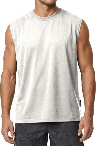 Men's Sleeveless Muscle Shirts Workout Tank Tops Cotton Tank Undershirts in Saudi Arabia