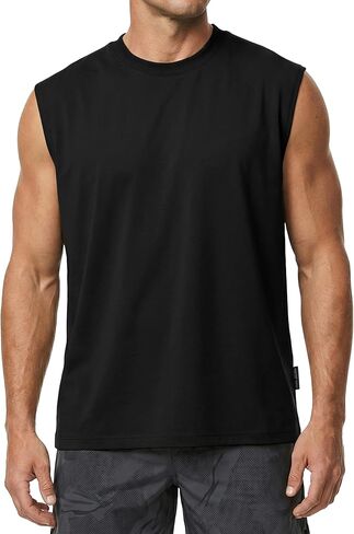 Men's Sleeveless Muscle Shirts Workout Tank Tops Cotton Tank Undershirts in Saudi Arabia