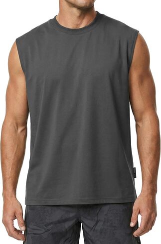 Men's Sleeveless Muscle Shirts Workout Tank Tops Cotton Tank Undershirts in Saudi Arabia