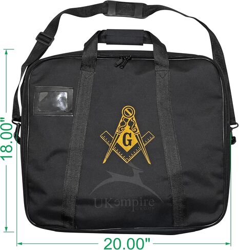 Masonic Apron Carrying Case Master Mason Provincial Size, Gold Square and Compass (Printed) | Freemason Bags & Cases in Kuwait