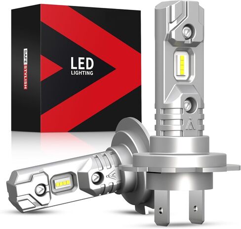 لمبة LASFIT BEAM H-7، لمبة إضاءة H-7 بيضاء ساطعة 6000 ك، حجم صغير 1: 1، لا يتطلب محول، غير قطبية، بدون ضوضاء، التوصيل والتشغيل، استبدال الهالوجين لمصباح الضباب H7، حزمة من 2 in Saudi Arabia