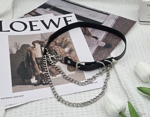 مجموعة رباط الفخذ القابلة للتعديل على شكل قلب، قطعتان من أربطة الساق الجلدية الشريرة مع سلاسل، ملحقات الجسم القوطية للحفلات التنكرية in Kuwait