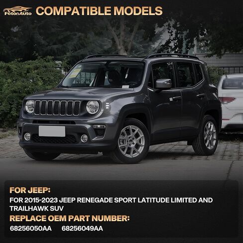 Smoked Lens Front Fender White LED Side Marker Lights Assembly for Jeep Renegade 2015-2023, Replace 68256049AA 68256050AA in Saudi Arabia