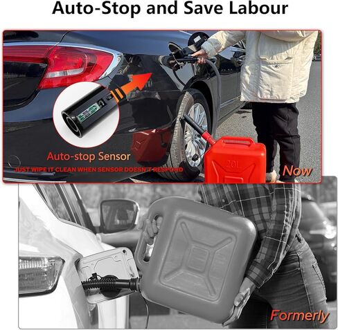 مضخة نقل الوقود المحمولة ببطارية ليثيوم 3.2GPM للغاز والديزل والماء ومضخة سيفون الغاز للبنزين والسيارات والدراجات النارية والتخييم ومدرجة في قائمة UL&CE، قابلة لإعادة الشحن عبر النوع C in Kuwait