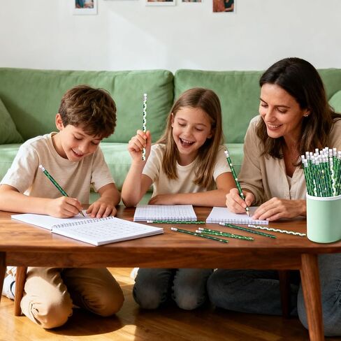 أقلام رصاص لعيد القديس باتريك، أقلام رصاص خضراء للعطلات لعيد القديس باتريك، 6 أنماط (24) in Kuwait