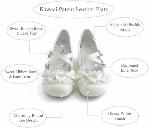 Kawaii Cute Mary Jane Flats Sweet Bow Cross Strap JK Uniform Lolita Shoes Casual Dressy Walking Cosplay Costume Women in Saudi Arabia
