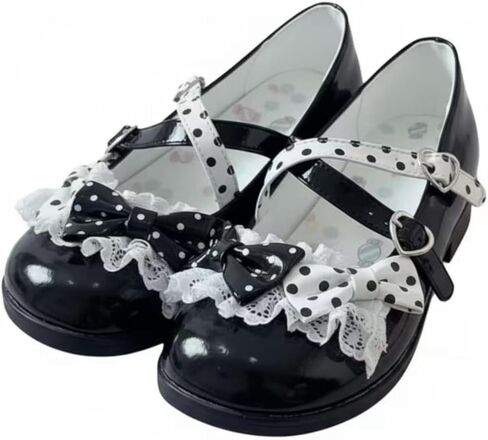 Kawaii Cute Mary Jane Flats Sweet Bow Cross Strap JK Uniform Lolita Shoes Casual Dressy Walking Cosplay Costume Women in Saudi Arabia
