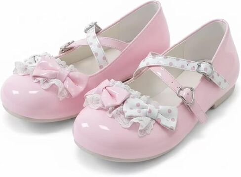 Kawaii Cute Mary Jane Flats Sweet Bow Cross Strap JK Uniform Lolita Shoes Casual Dressy Walking Cosplay Costume Women in Saudi Arabia