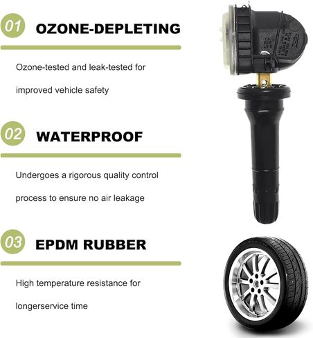 4 PCS 20008 Tire Valve Stem, Rubber Snap-in Tubeless Airtight Valve Stems Fit 0.453 Inch Rim Holes, Tyre Pressure Sensor Valves Stems Replacement for Car Truck Motorcycle in Kuwait