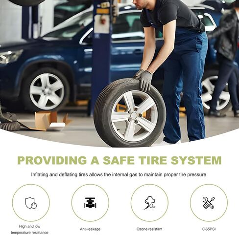 4 PCS 20008 Tire Valve Stem, Rubber Snap-in Tubeless Airtight Valve Stems Fit 0.453 Inch Rim Holes, Tyre Pressure Sensor Valves Stems Replacement for Car Truck Motorcycle in Kuwait