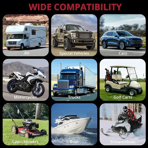 شاحن بطارية BINTA 6/8/12/14/16/24 فولت حمض الرصاص يحافظ على البطارية أوتوماتيكيًا بالكامل، شاحن السيارة الذكية 0-10 أمبير مع مشابك كابلات لشاحنة الدفع الرباعي والدراجات النارية وجزازة العشب والبطاريات البحرية in Kuwait