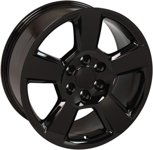 OE Wheels CV76 20 Inch Rims and Tires Fit Tahoe Style 6x139.7 20x9 Gloss Black - Hollander 5652 - TS-37 AT 275/55-20 (Set of 4) in Saudi Arabia