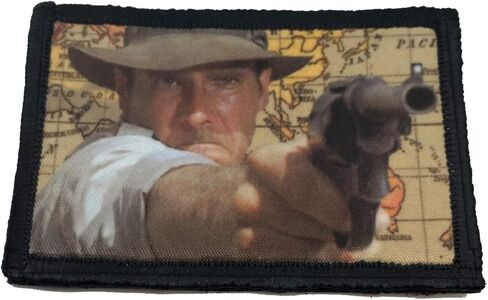RedheadedTshirts - Indiana Jones Pistol Morale Patch Funny Tactical Military 2x3 in Saudi Arabia